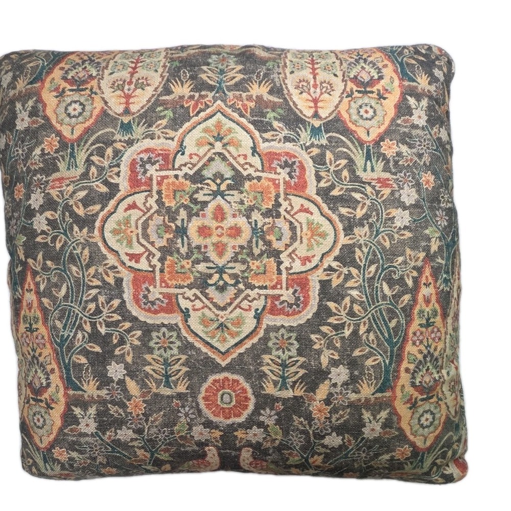 Bird Medallion Decorator Pillow Wanderer Nutmeg PK Lifestyles Fabric 20x20‎